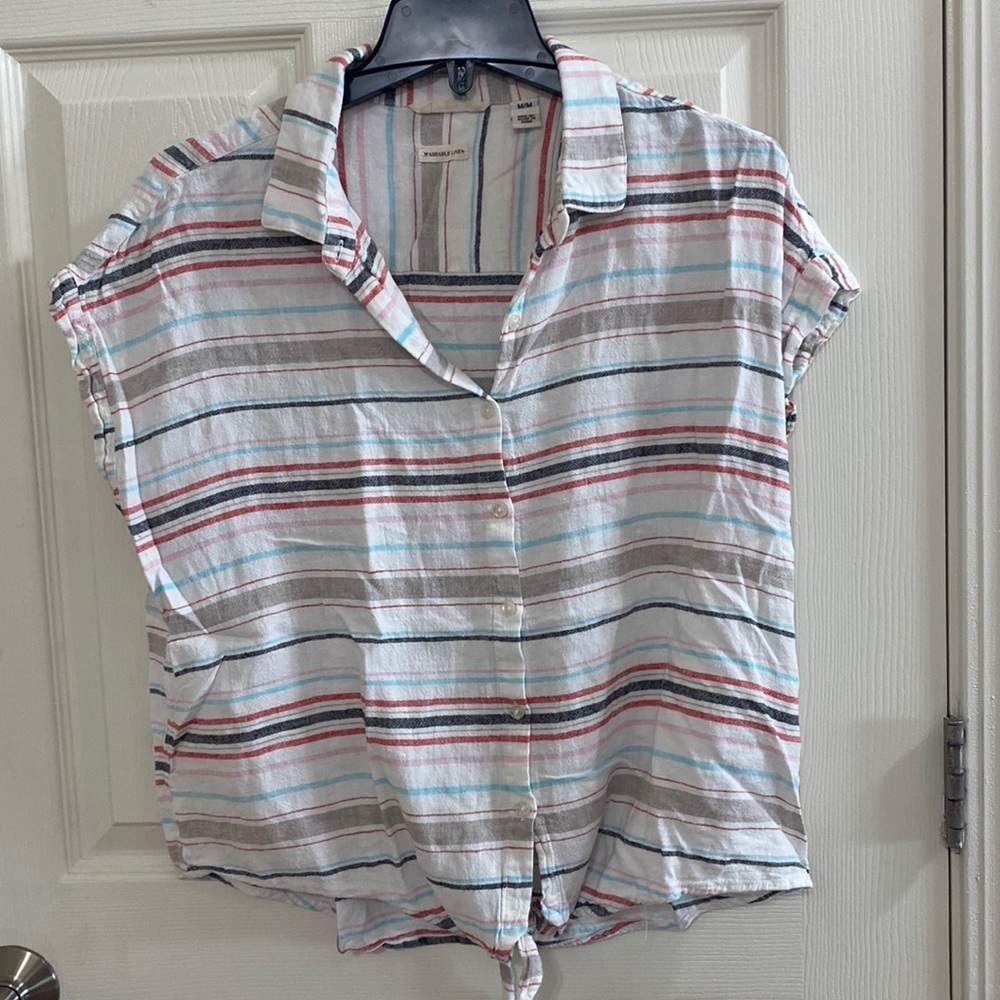 Women’s Washable Linen Size Medium Sleeveless Top